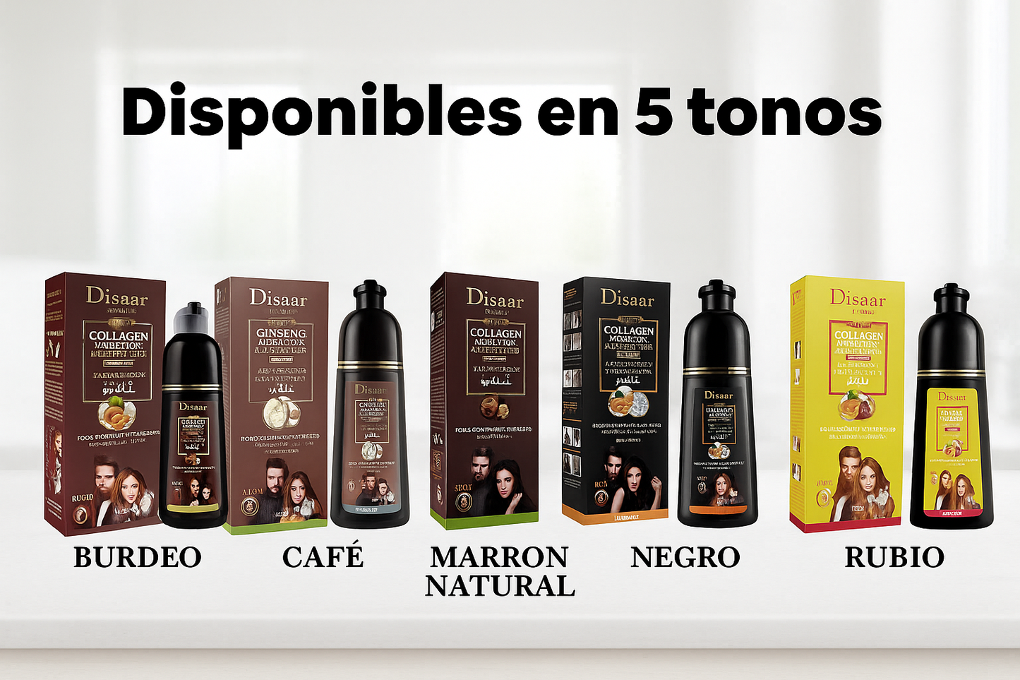 Shampoo Colorante- Cubre las Canas – Cabello Uniforme y Natural sin Salir de Casa