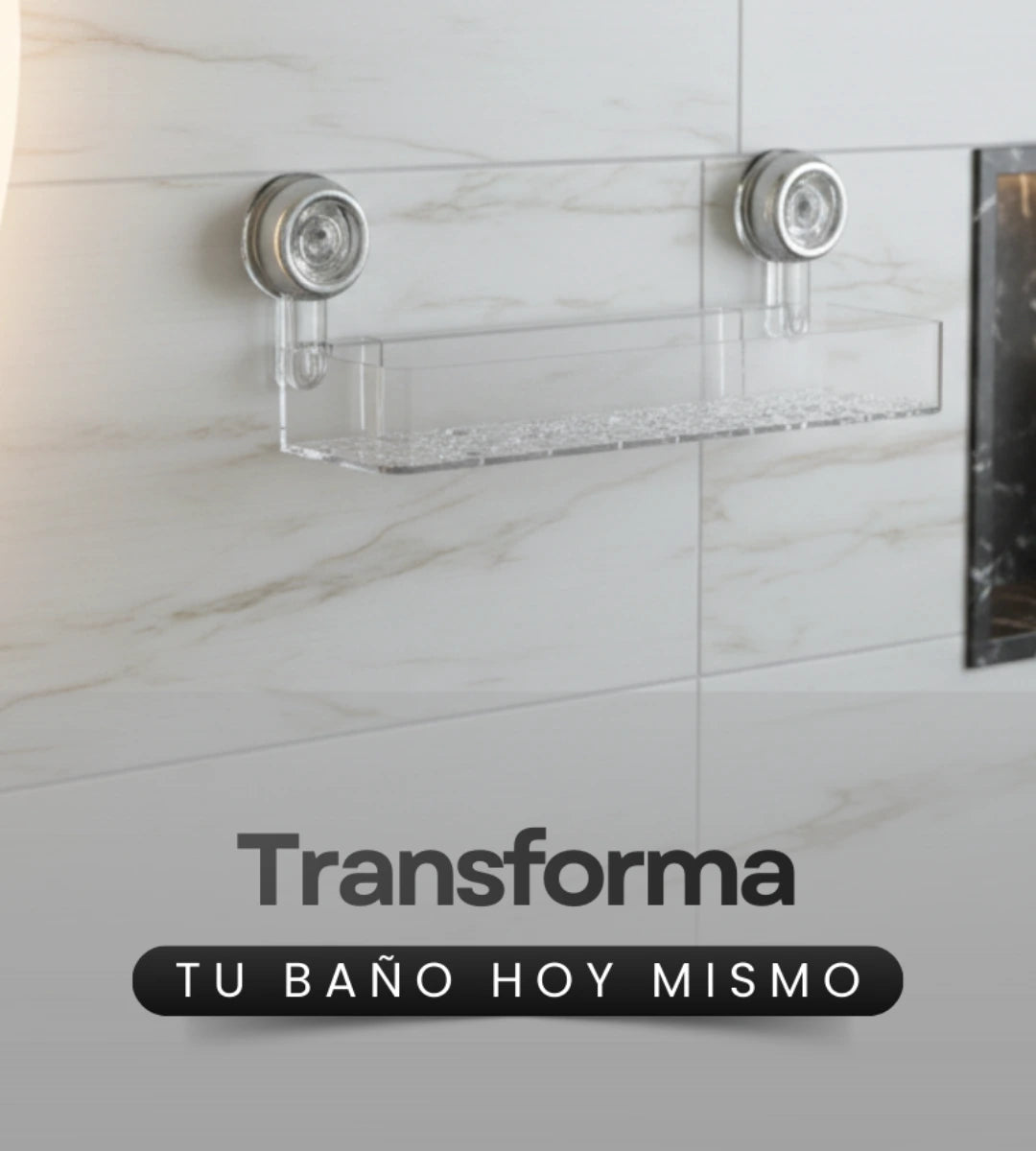 Organizador de baño con ventosa