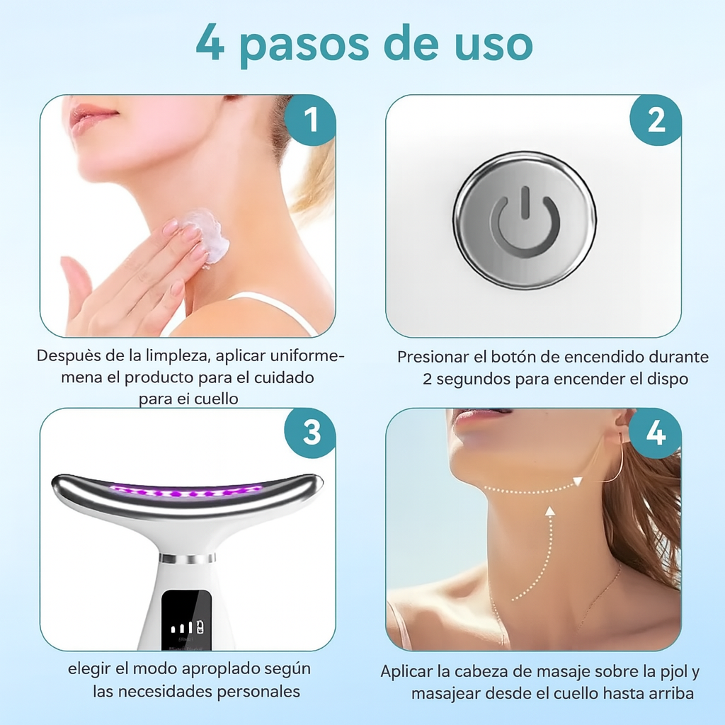 Masajeador Led Facial | Elimina Arrugas, Papada, Reafirmante Colágeno.