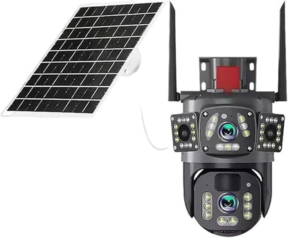Camara Full 4K con panel Solar, 24 horas al día sin cableado⭐