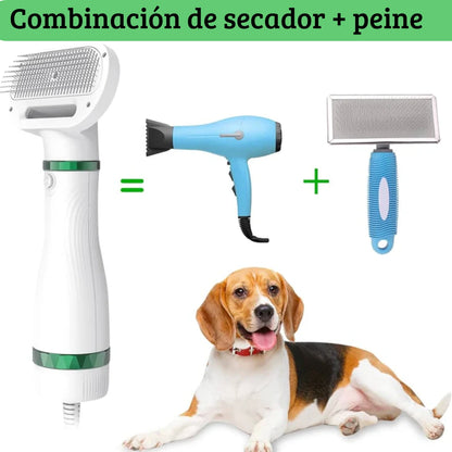 Súper Secador 3 en 1 para Mascotas - Rápido Secado y Peinado