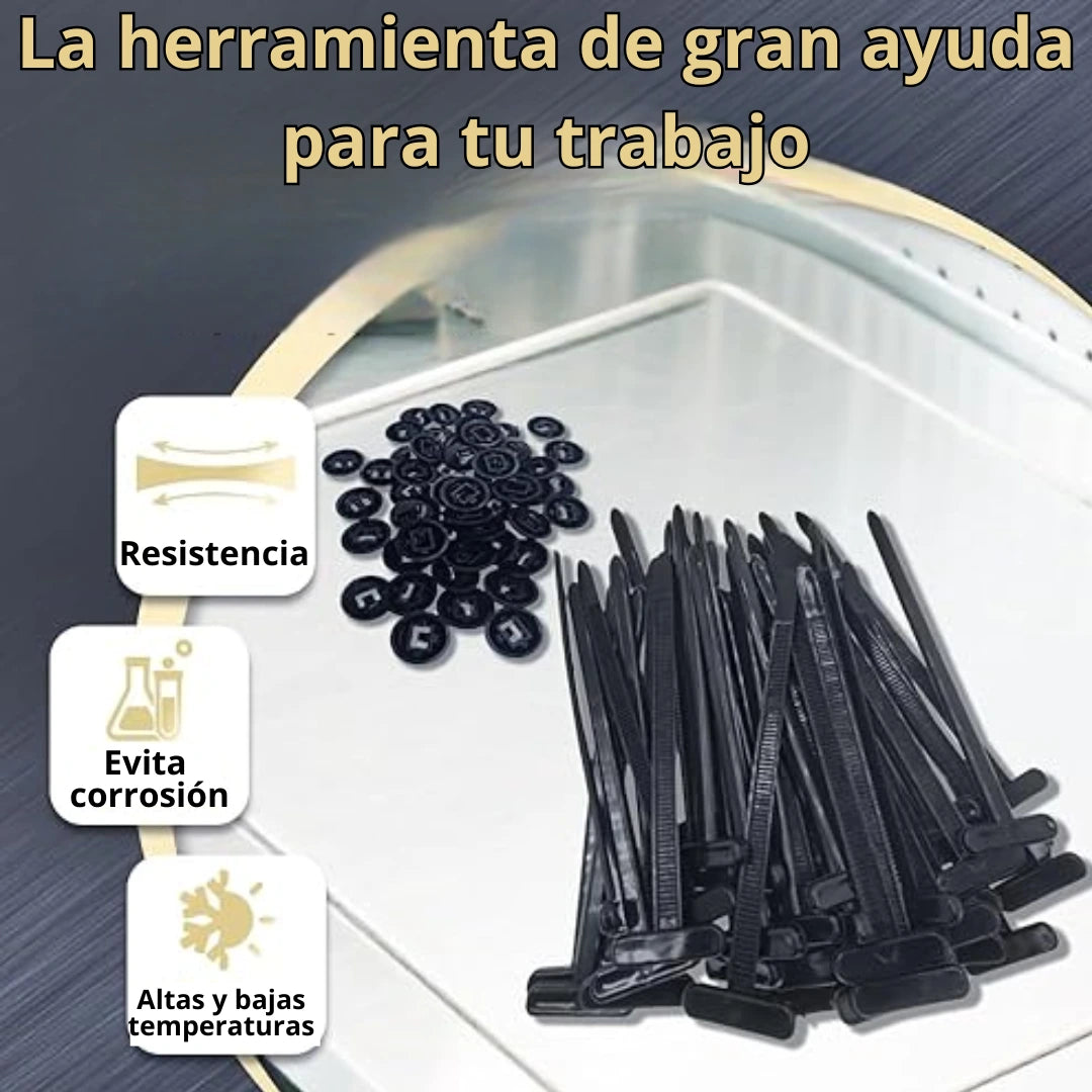 🛠️ Tirrap tipo botones ¡Reparaciones Fáciles y Duraderas! 50unidades