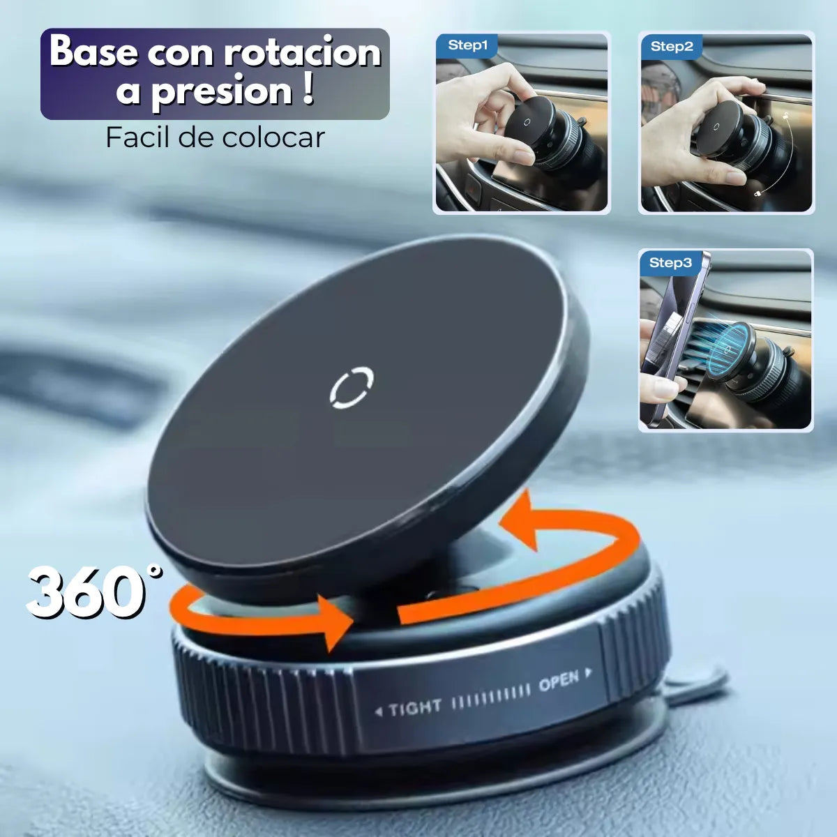 Soporte Magnético – Mantén tu celular firme, visible y siempre a mano