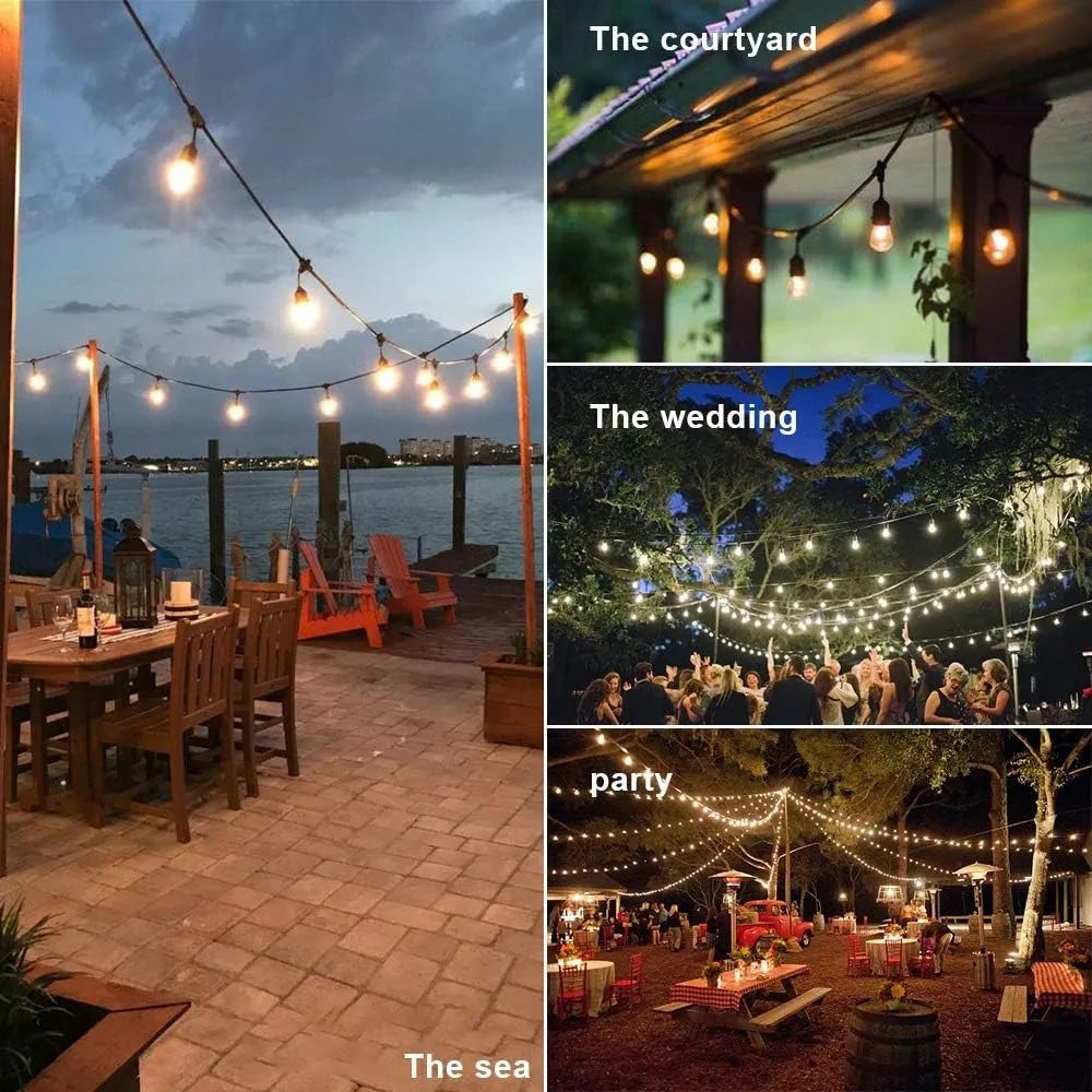 Guirnalda de bombillos 10mt 25 bombillos + Panel solar☀️☀️