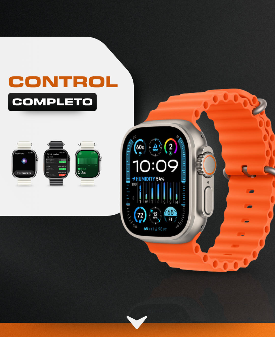 Reloj ultra S9 Original con 3 correas para combinar
