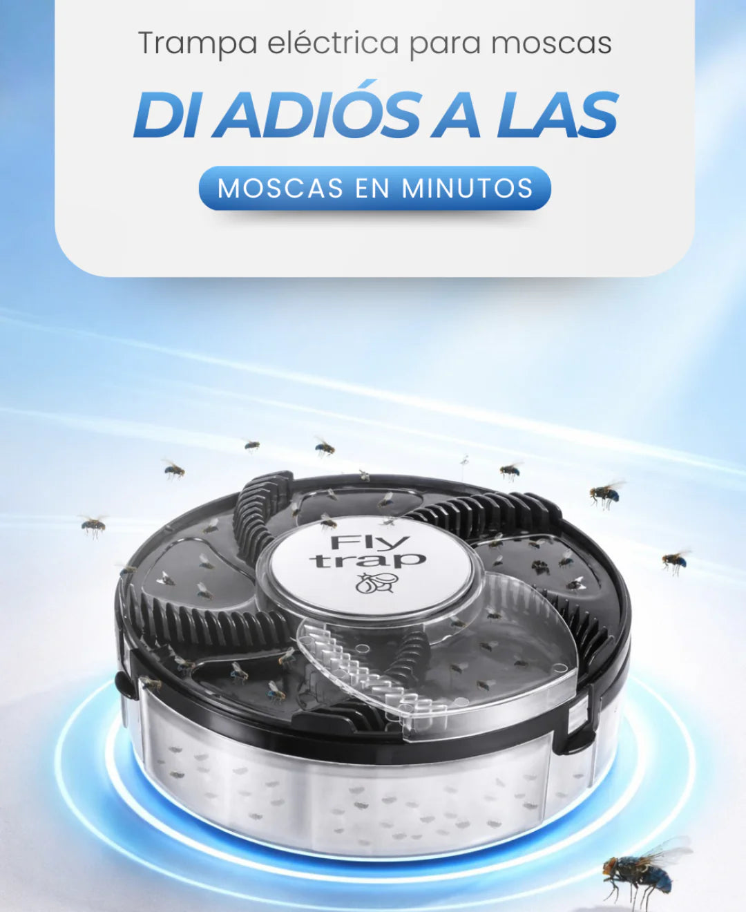 Trampa Eléctrica para Moscas e insectos Recargable🪰❌