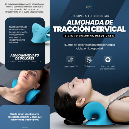 Almohada Tracción cervical®  Alivio de la columna y cervical desde casa
