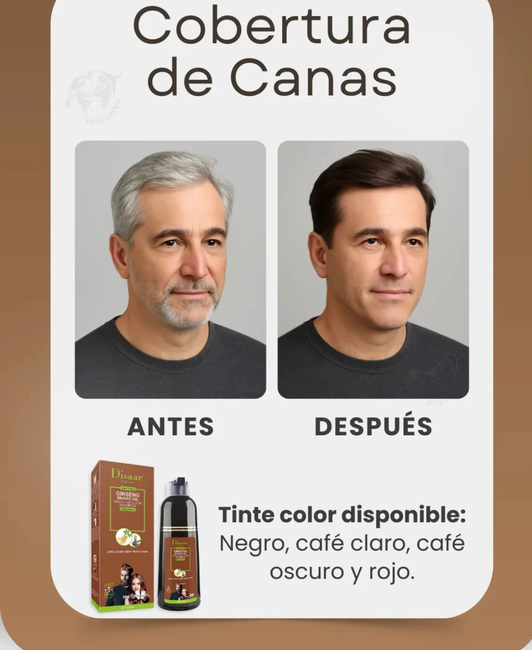 Shampoo cubre canas instantáneo Disaar®︎