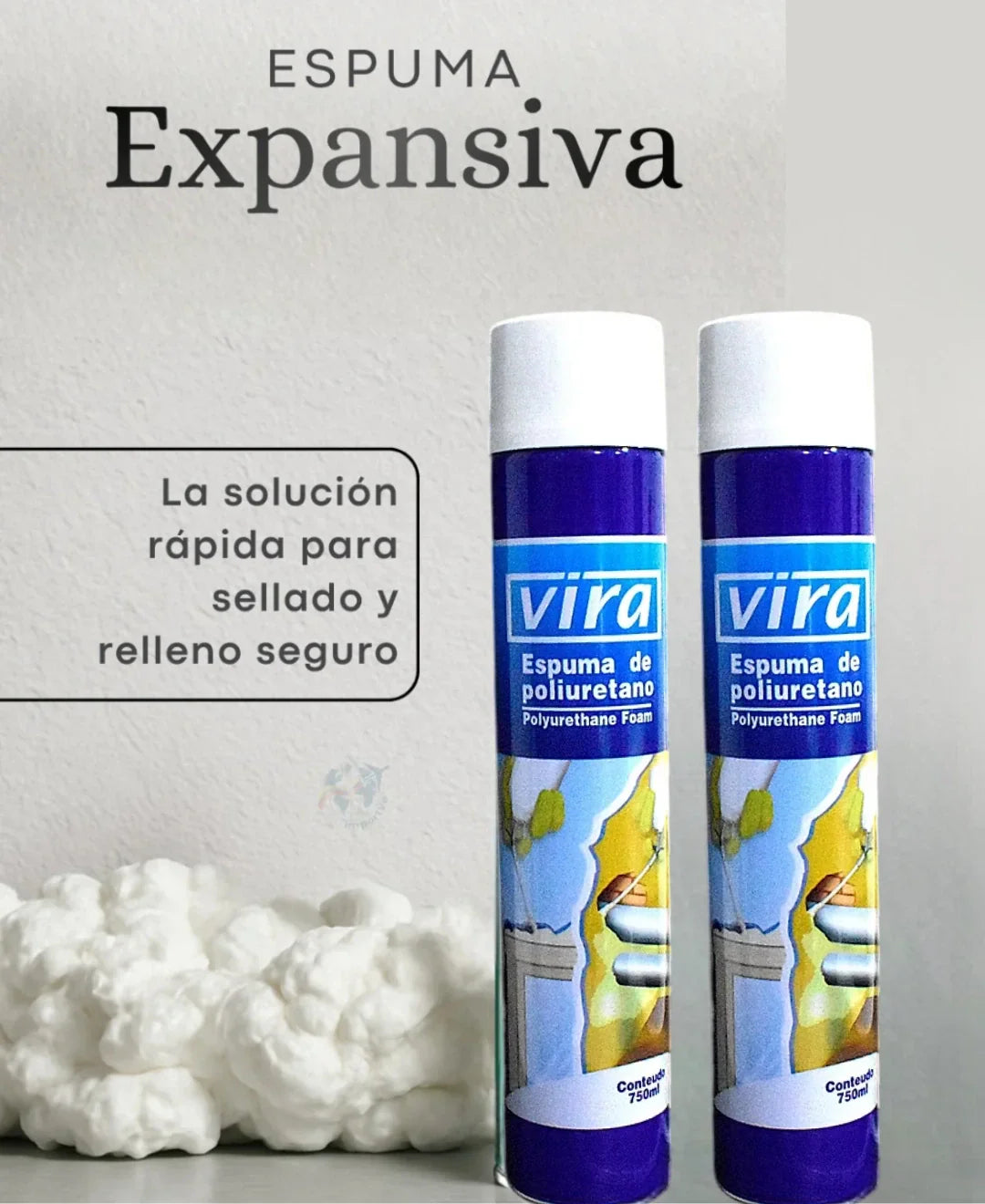 🛠️ Espuma Expansiva de Poliuretano - Aislamiento Total y Sellado Profesional 700ml