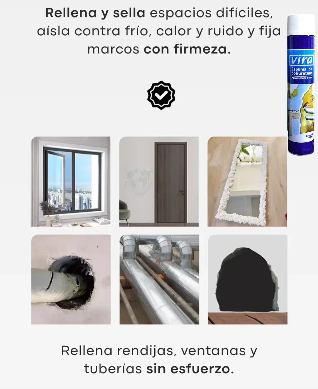 🛠️ Espuma Expansiva de Poliuretano - Aislamiento Total y Sellado Profesional 700ml