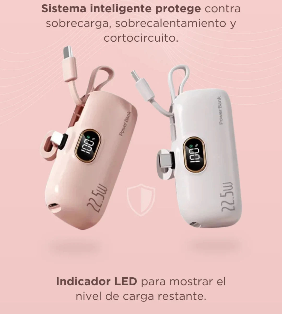 Power bank portátil de llavero 5000mAh🔋⚡Carga Rápida⚡