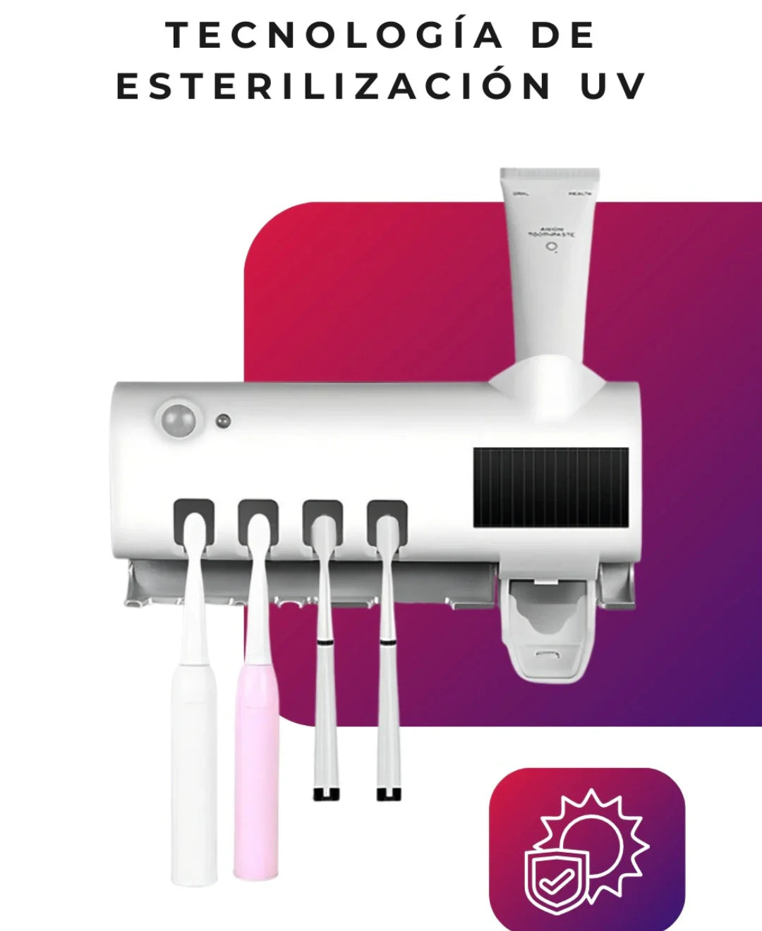Dispensador de crema con esterilización UV