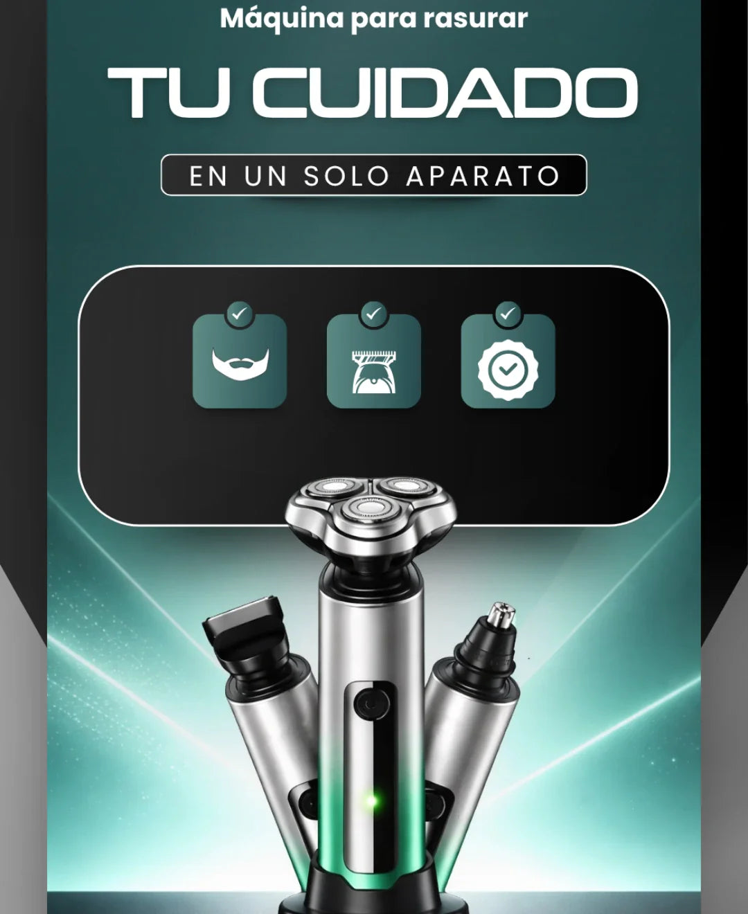 Maquina de Afeitar 3 en 1, Rutina de cuidado completa✨