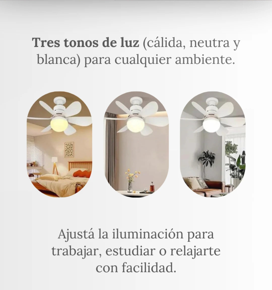 🏠💡Transforma tu hogar y refresca tu ambiente con la lampara ventilador🌬️