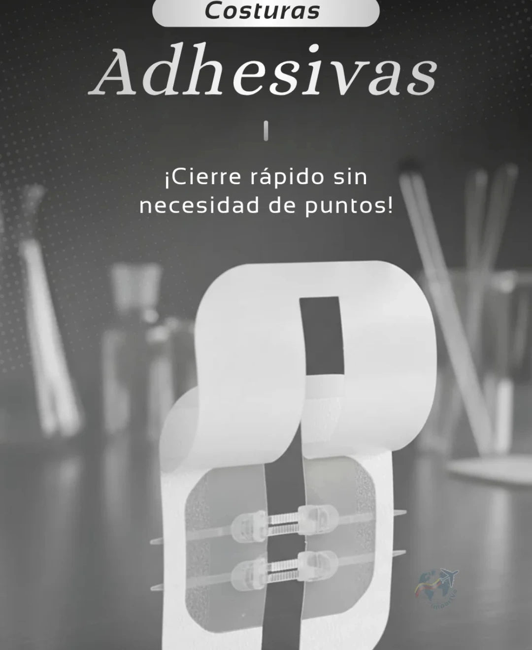 🩹 Kit Cierre Rápido y Seguro: ¡Puntos Adhesivos superficiales!