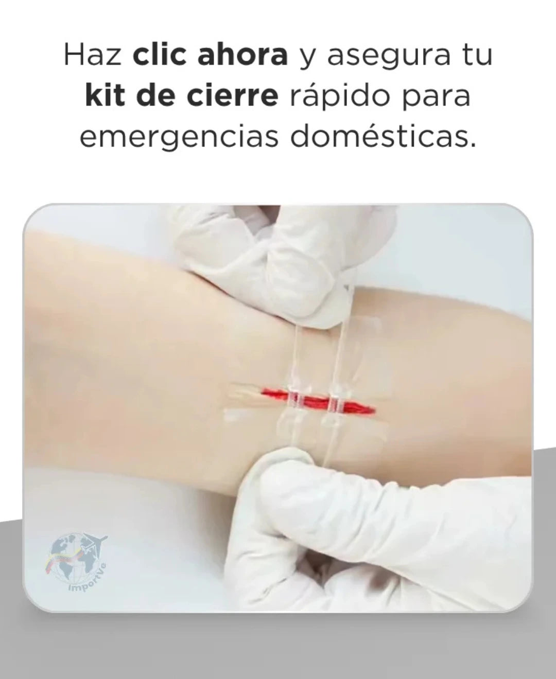🩹 Kit Cierre Rápido y Seguro: ¡Puntos Adhesivos superficiales!