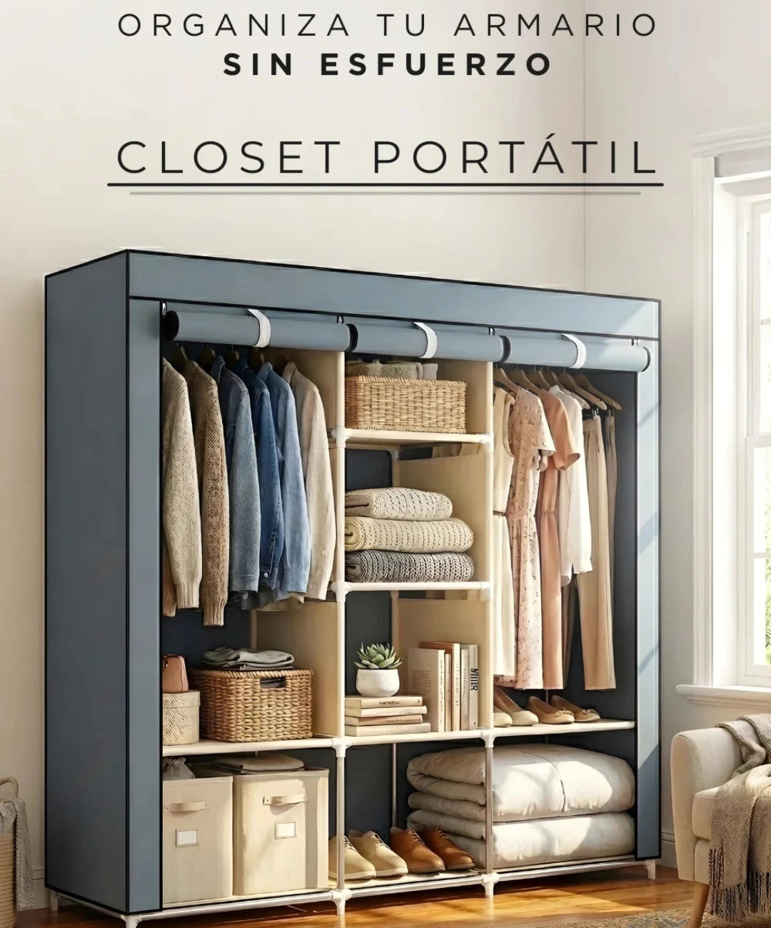 Closet vestidor de lujo portátil🧥✨