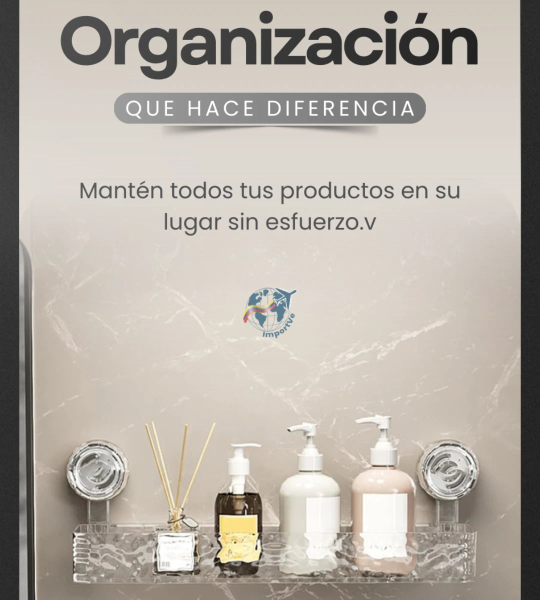 Organizador de baño con ventosa