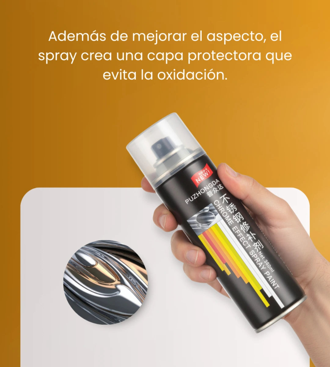 Spray de Acabado Cromado antióxido🏁🌟