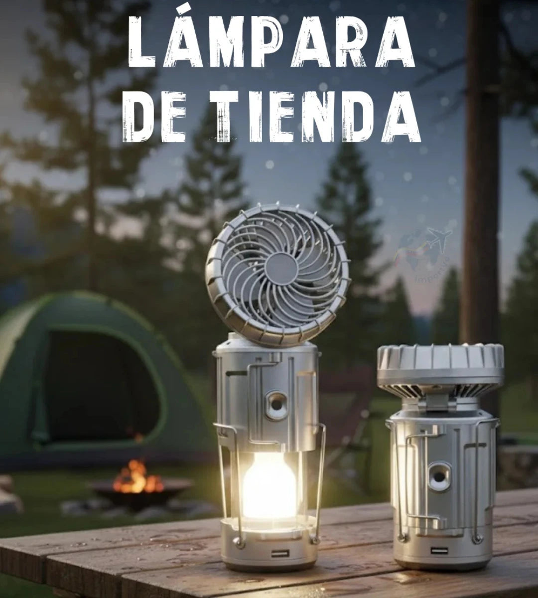 Lampara Ventilador Recargable panel Solar Cargador usb☀️⚡