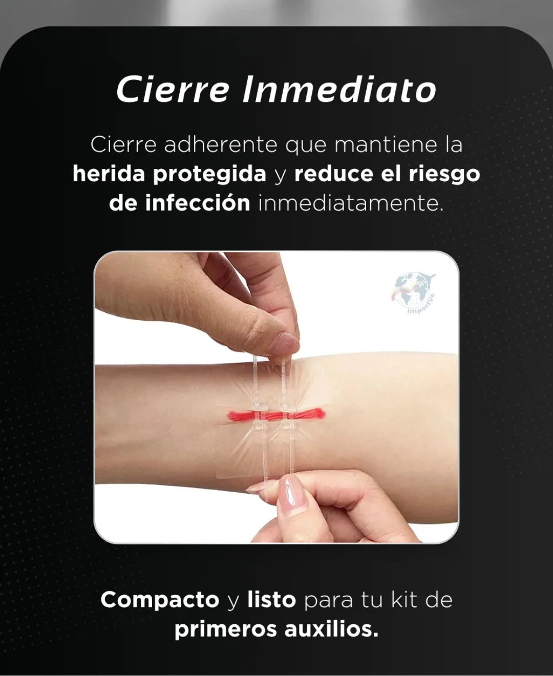 🩹 Kit Cierre Rápido y Seguro: ¡Puntos Adhesivos superficiales!