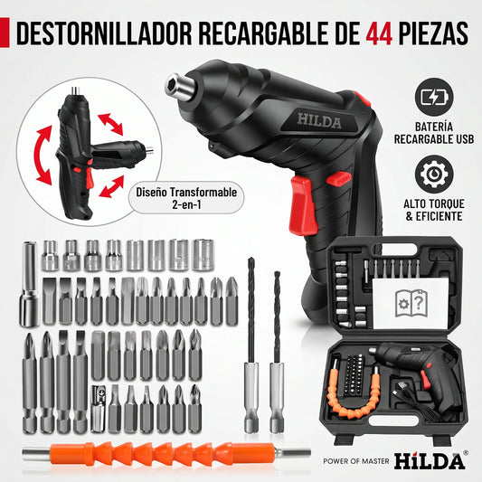 Kit Destornillador Eléctrico Recargable 44 Piezas🛠️ ⚡¡OFERTA LIQUIDACION!⚡
