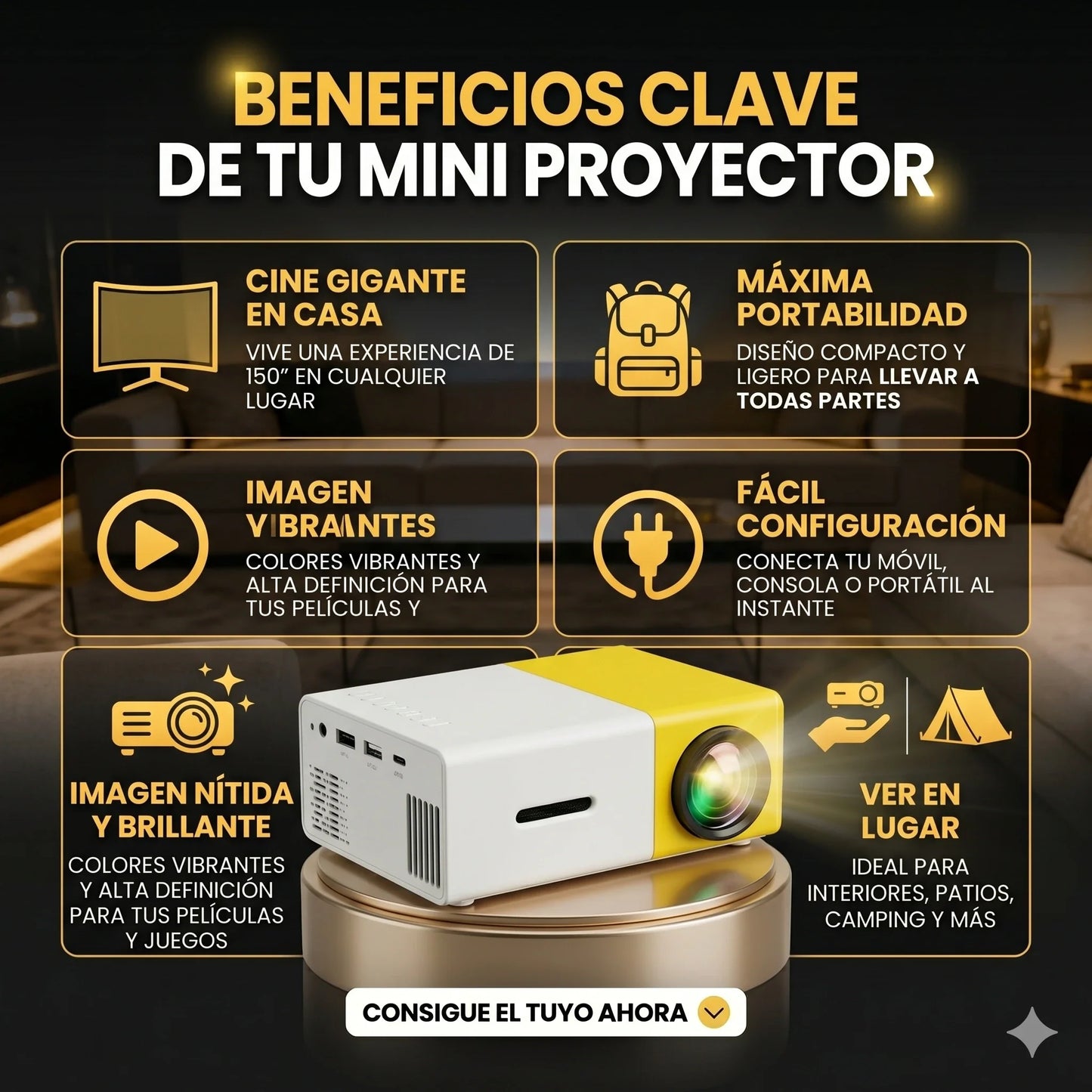 Proyector Ultra Vision 4K - Smart™