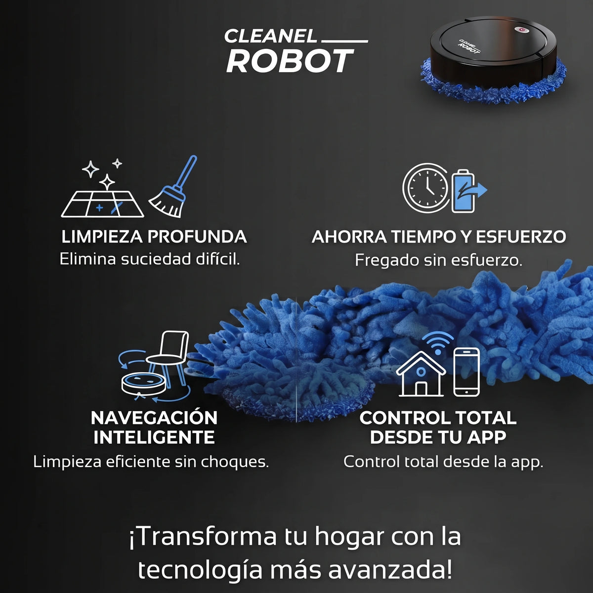 Aspiradora Robot de limpieza / Barre, aspira y coletea🔥🔥