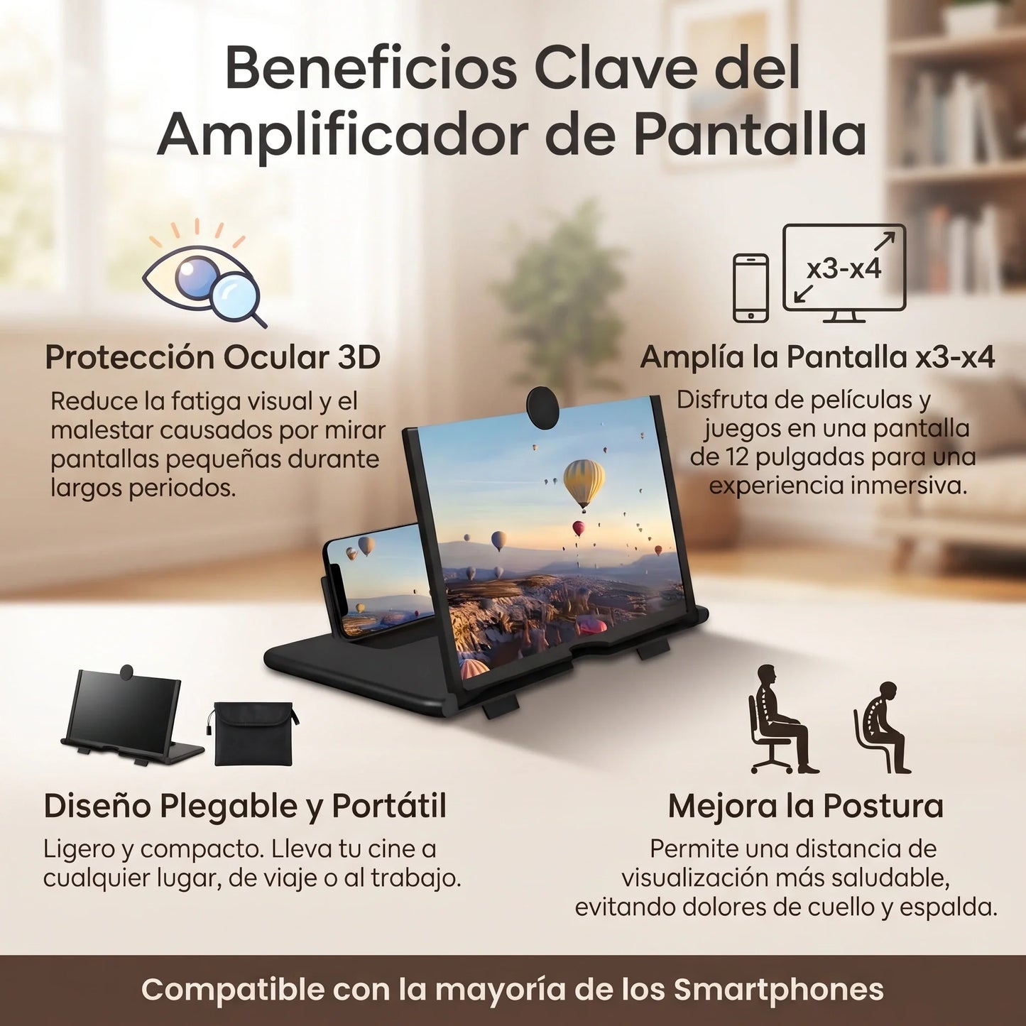 Amplificador de Imagen para Teléfonos 12"