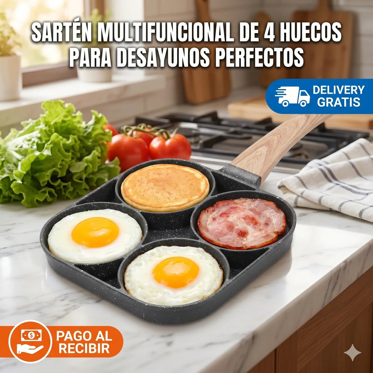 Sartén Antiadherente De Aluminio 4 Partes🍳✨