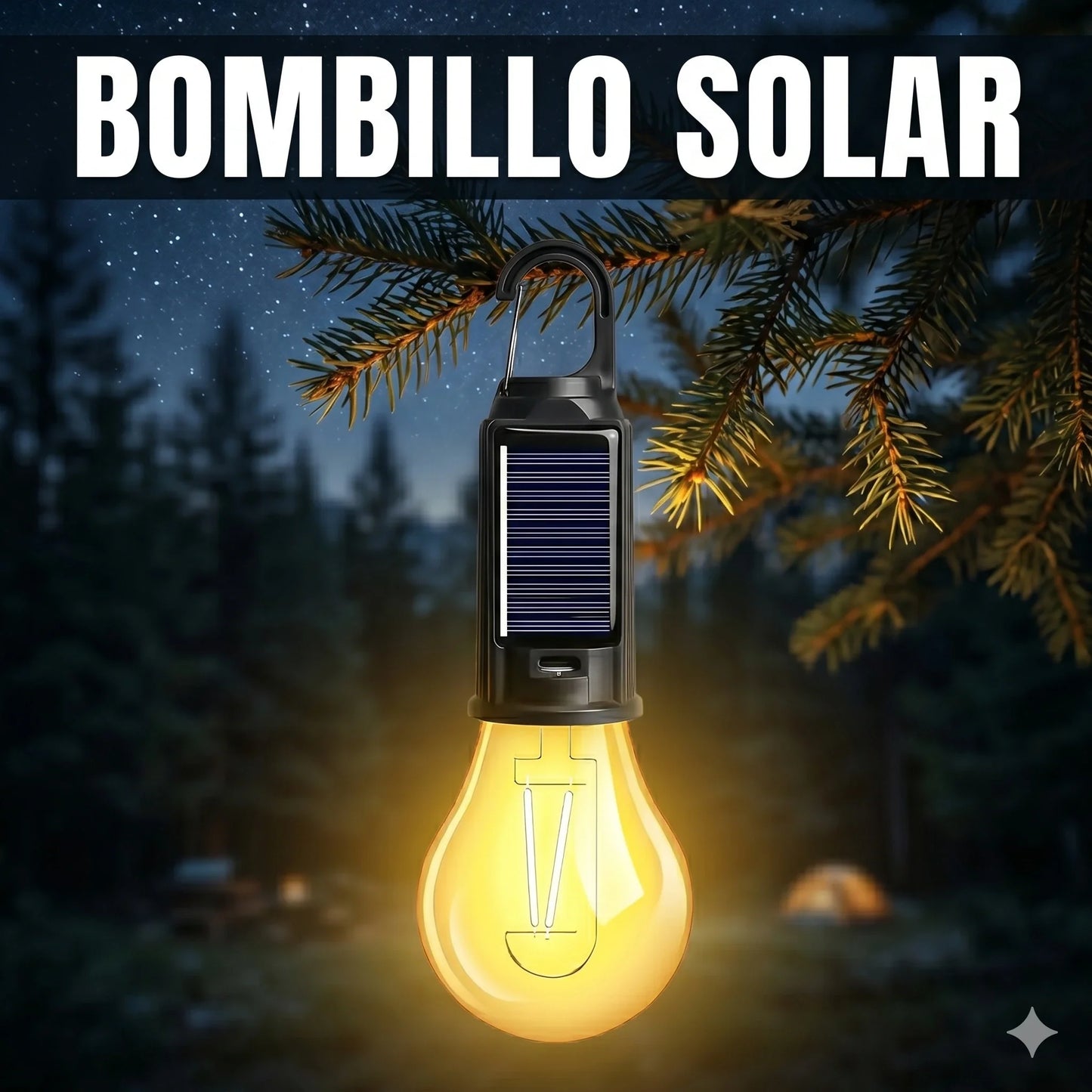 Bombillo con Panel Solar 15w 8 Horas de Duración☀️💡 (Pack 2 unds )
