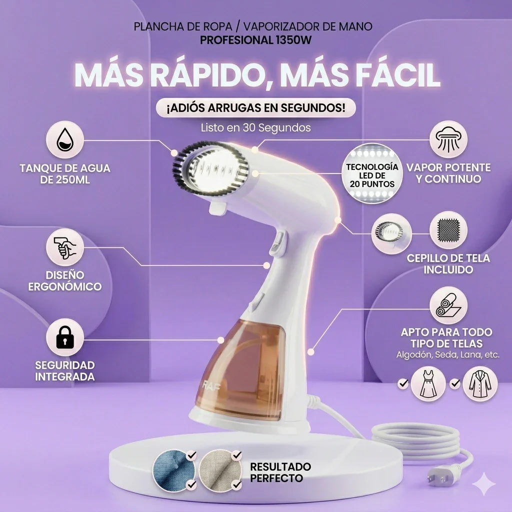 ¡Luce Impecable en Segundos con la Plancha Vaporizadora! ✨👔
