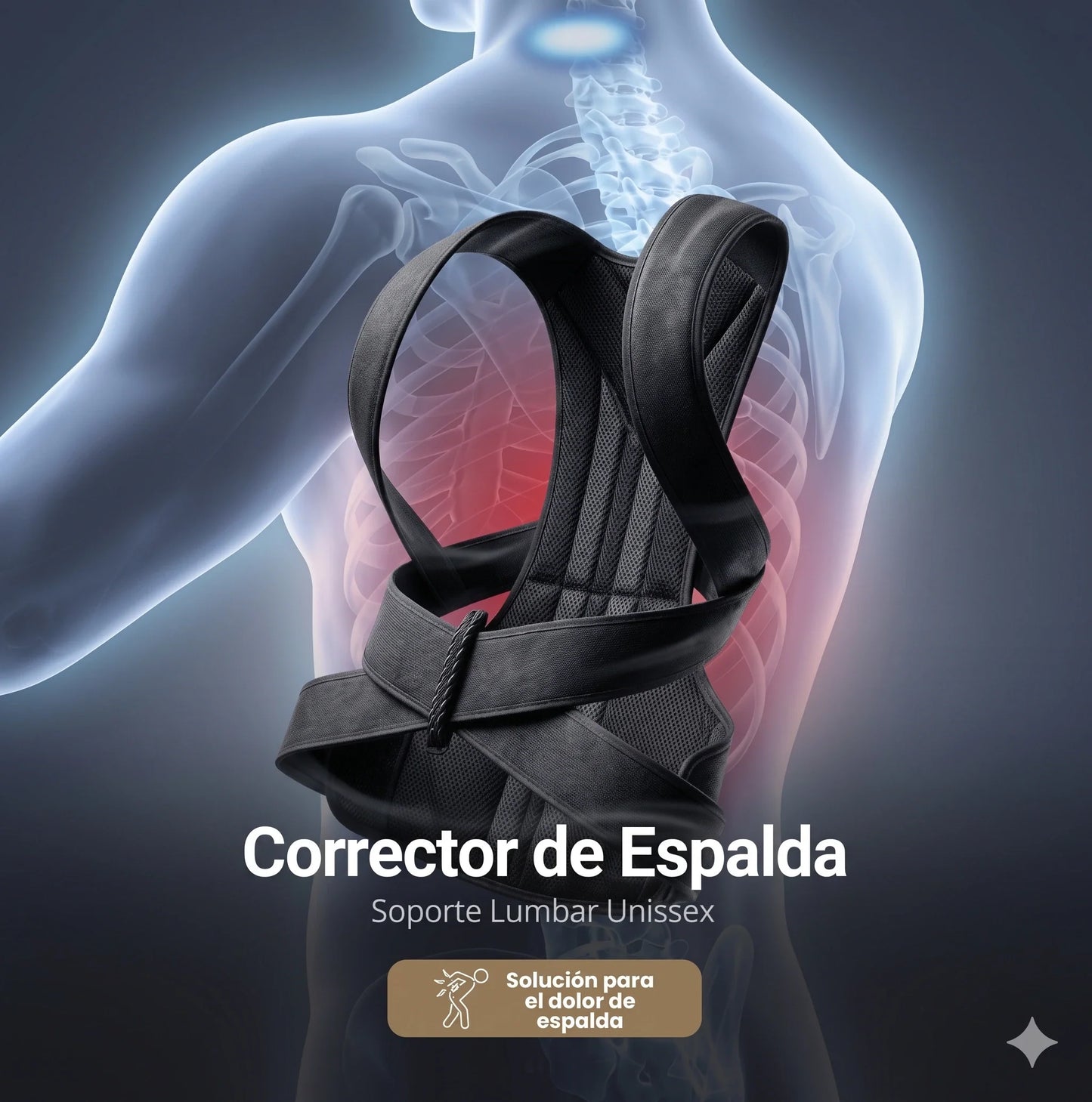 ¡Recupera tu Postura y Alivia el Dolo! Corrector de Postura con Soporte Lumbar✨💪