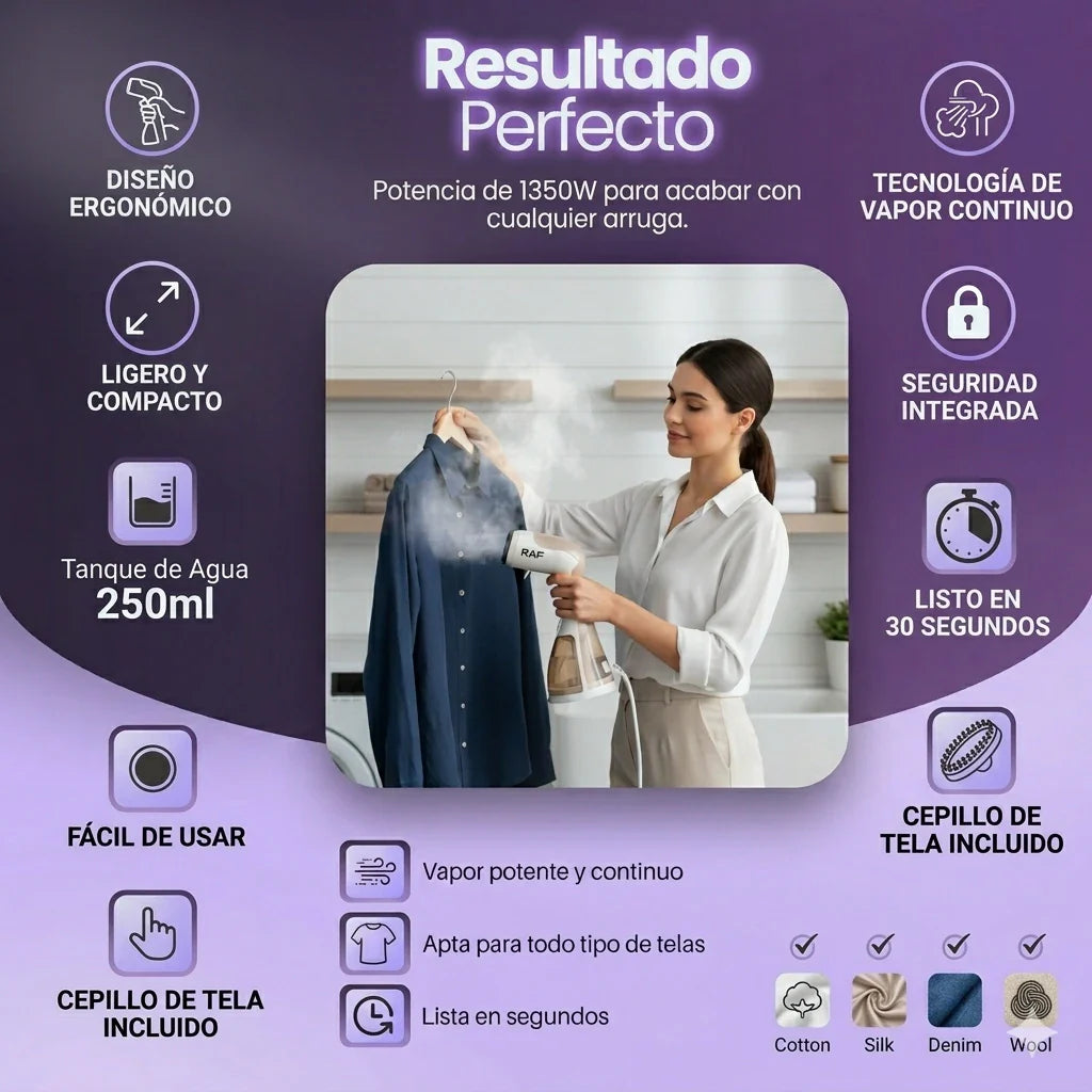 ¡Luce Impecable en Segundos con la Plancha Vaporizadora! ✨👔