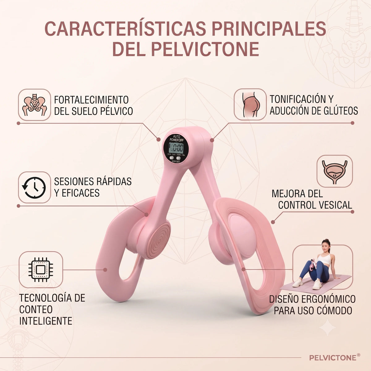 PELVICTONE®️  | Ejercita y Fortalece tu suelo Pélvico y Piernas