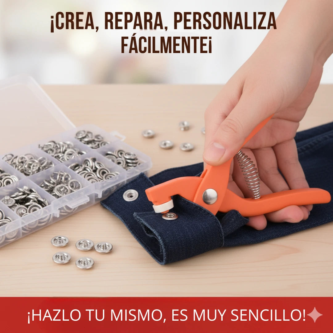 Kit de botones para remaches 50 unidades