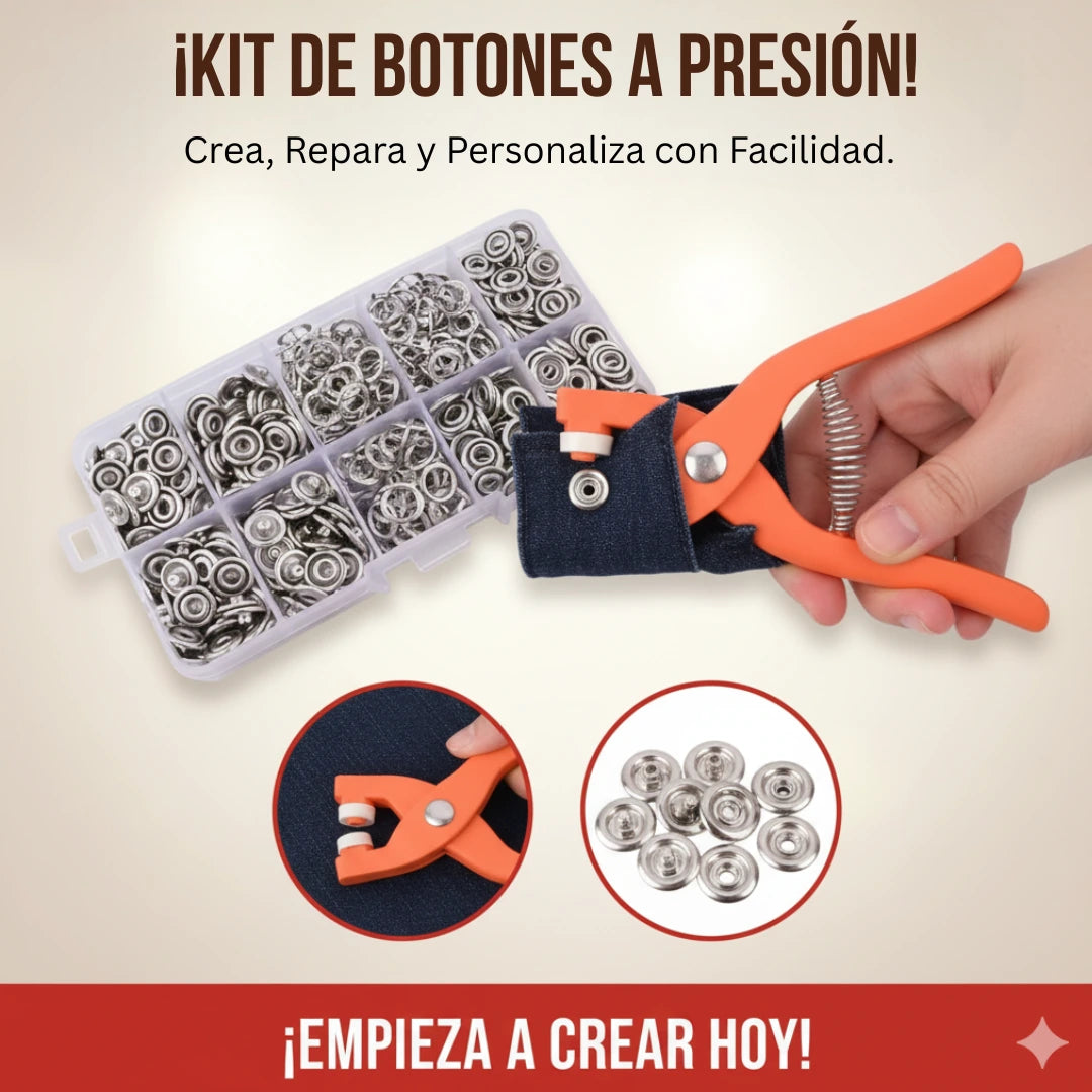 Kit de botones para remaches 50 unidades