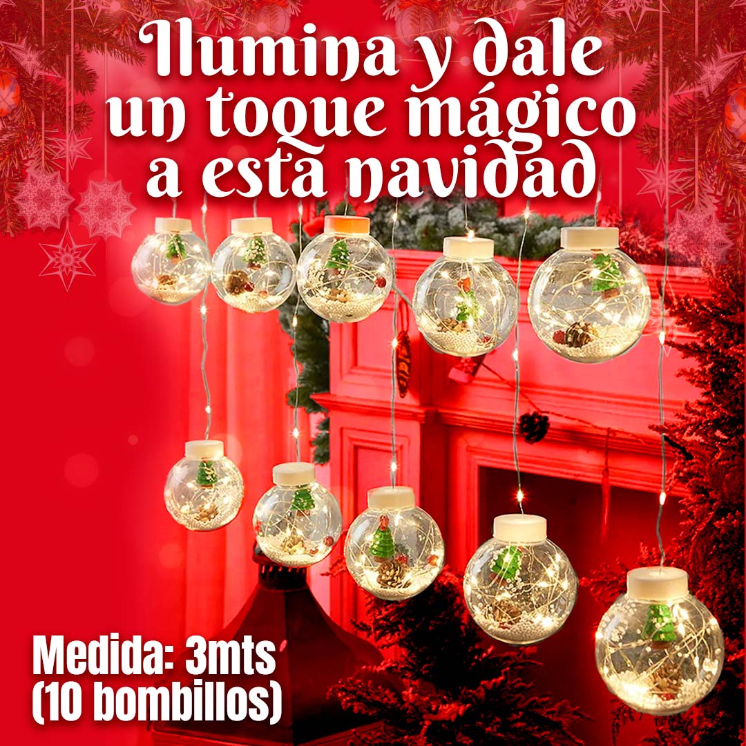 Guirnalda navideña 3mt 10 bombillos