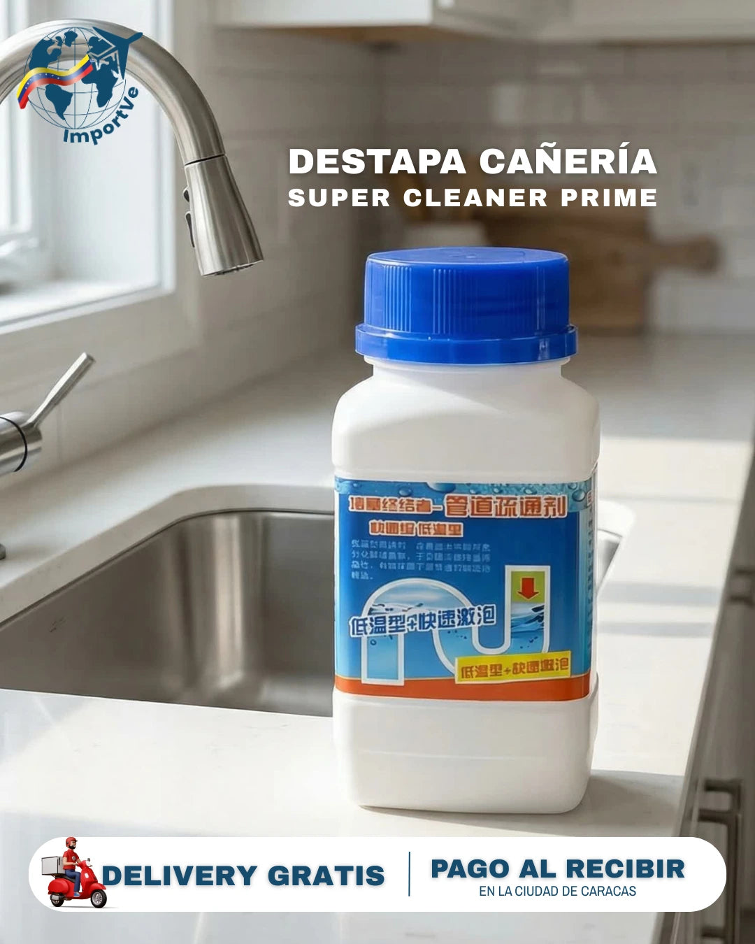 Desengrasante destapa cañería en polvo Super Cleaner Prime™ 260gr