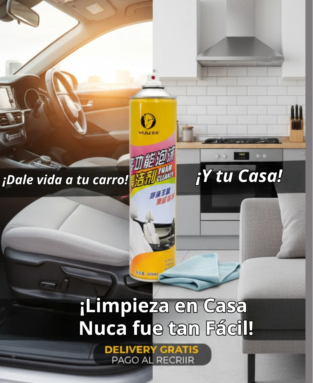 Espuma Limpiadora Multiuso 650ml-libre de tóxicos🍃♻️